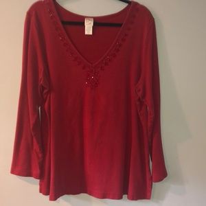 Long sleeve,V neck shirt